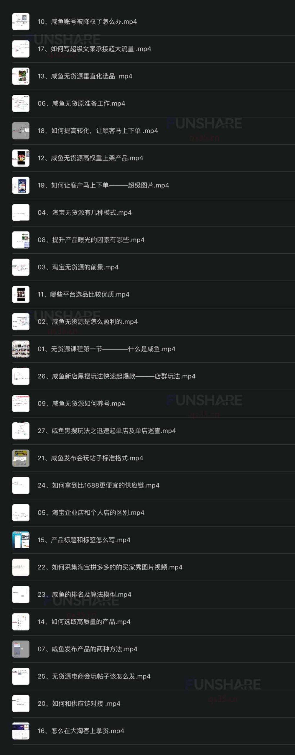 图片[1]-咸鱼无货源卖货赚钱电商实战课程#A901【价值 599 元】-FunShare·趣享