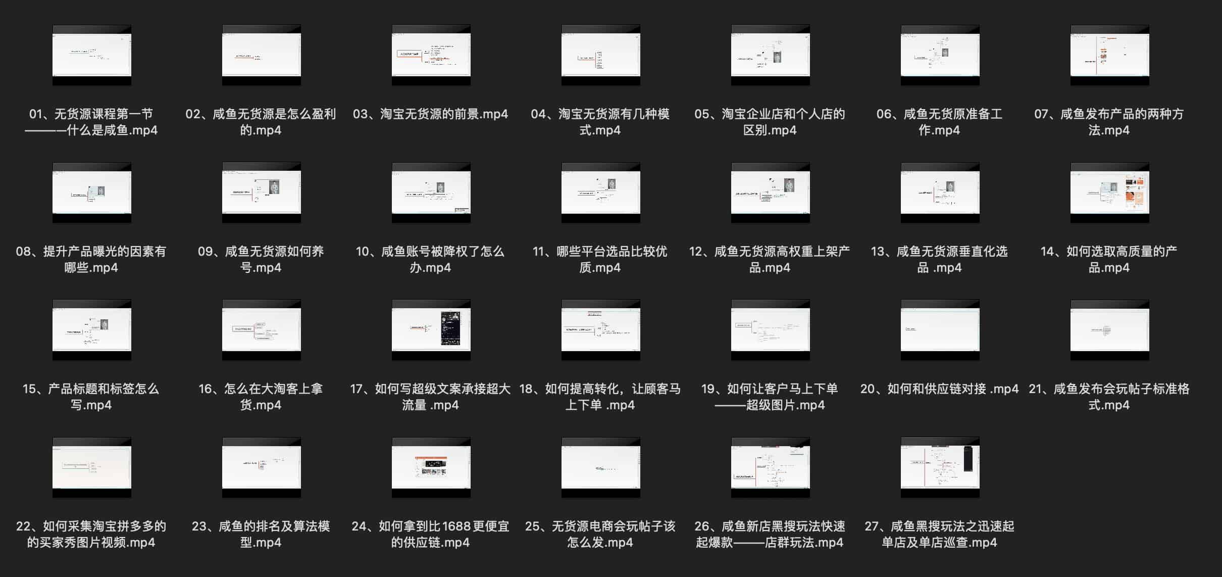 咸鱼无货源卖货赚钱电商实战课程#A901【价值 599 元】
